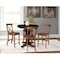 International Concepts 36 in. Solid Wood Round Extension Dining Table with 4 Counter Height Stools in Black/Distressed Oak K46-36RXT-23S4261324 - alternate 4